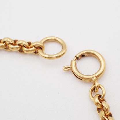 Chanel Vintage CC Heart Pendant Long Metal, Gold, Gold Plated, Necklace