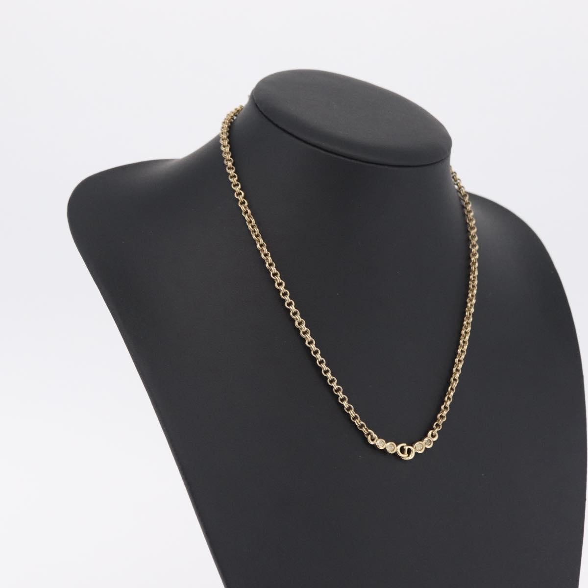 Christian Dior CD Pendant Metal, Gold, Metal, Necklace