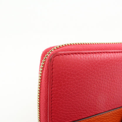 Gucci Bamboo Tassel Zip Leather, Pink, Leather, Wallet