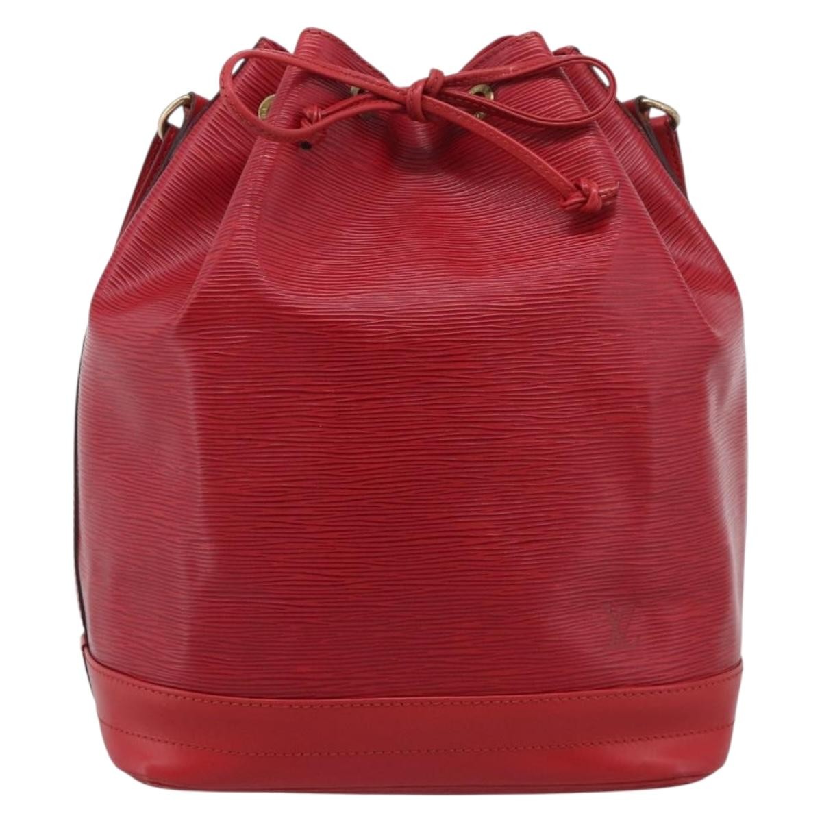 Louis Vuitton Petit Noe Epi Leather, Red, Leather, Handbag