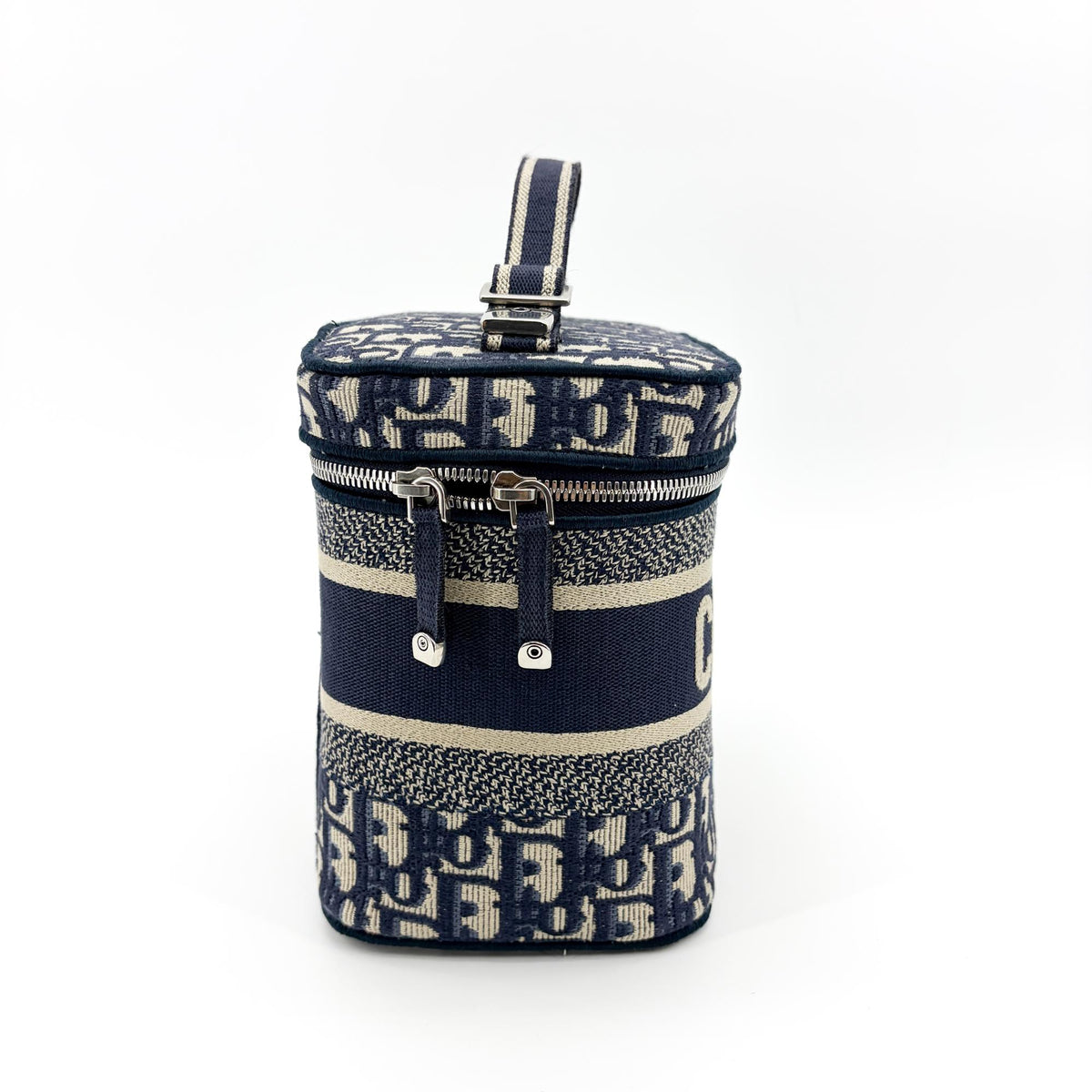 Christian Dior DiorTravel Vanity Case Oblique Canvas, Navy, Canvas, Handbag