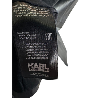 NWT KARL LAGERFELD Leather Midi Skirt