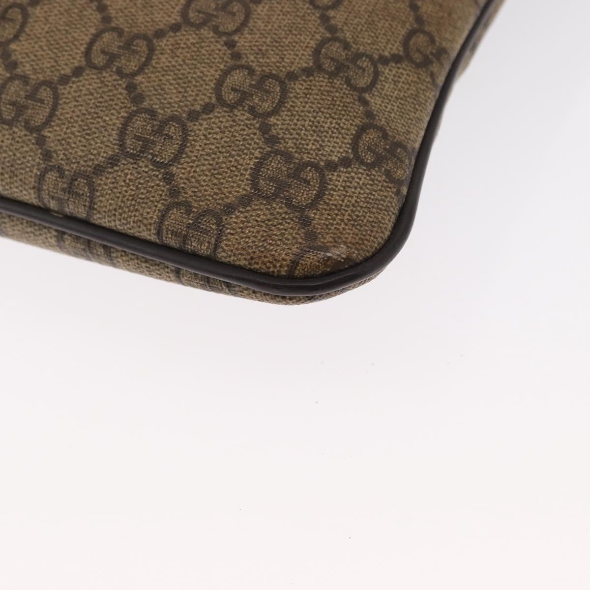 Gucci Flat Messenger GG Coated Canvas, Beige, PVC, Crossbody Bag