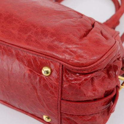Miu Miu Coffer Convertible Satchel Matelasse Leather, Red, Leather, Handbag