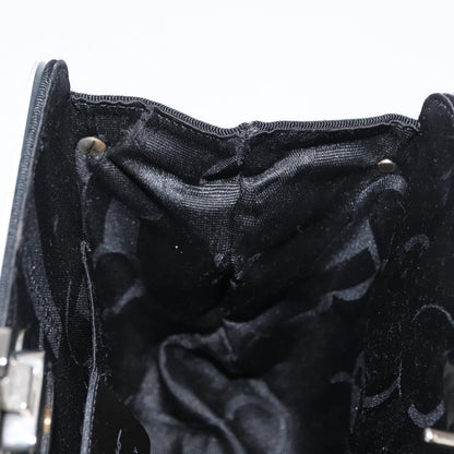 Salvatore Ferragamo Vintage Gancini Chain Leather, Silver, Stainless Steel, Shoulder Bag