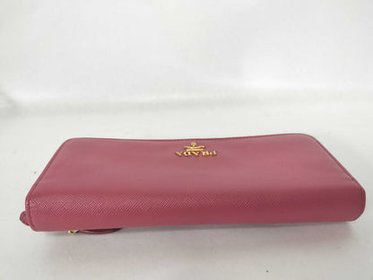 Prada Saffiano Leather, Pink, Leather, Wallet