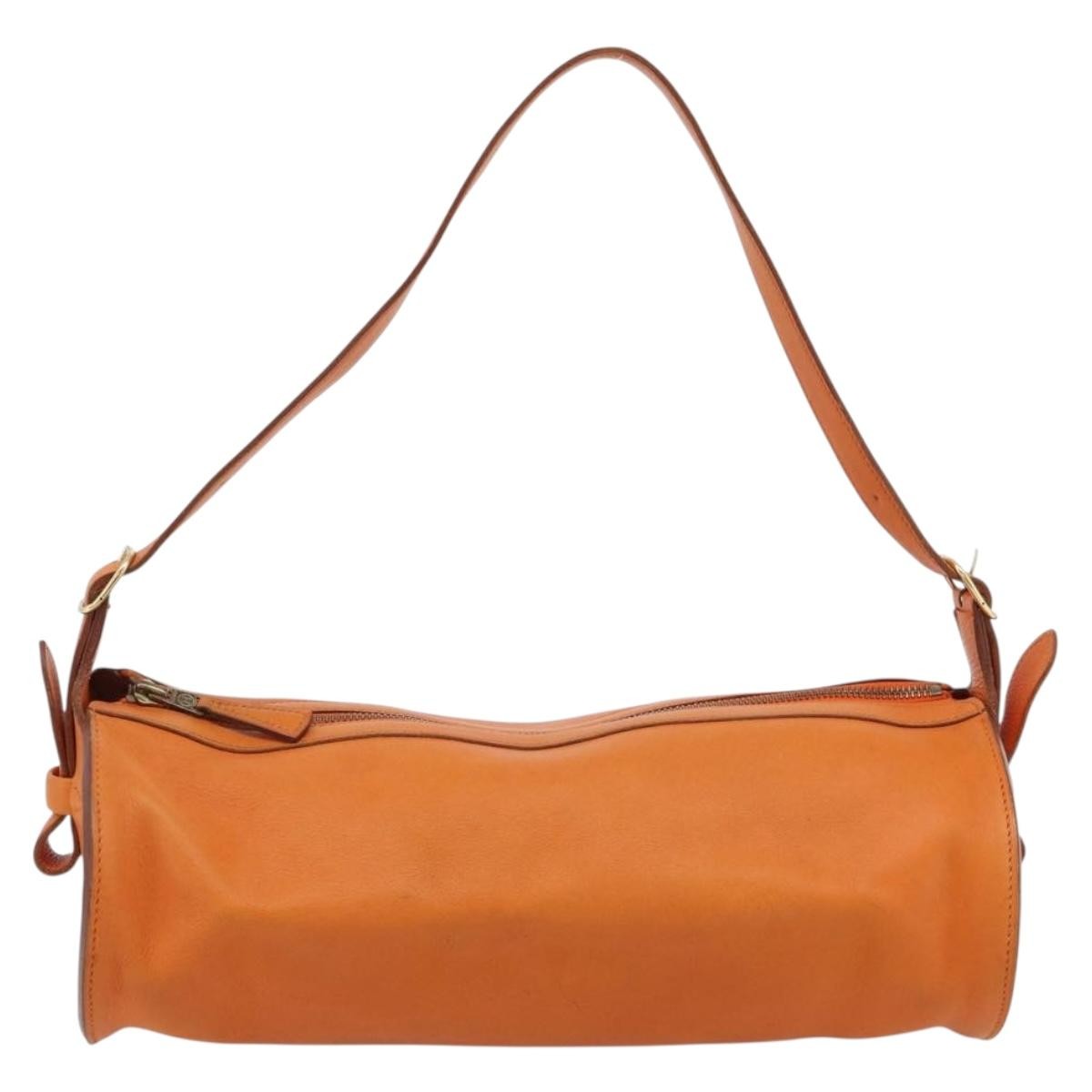 Hermes Sac Doremi Leather, Orange, Leather, Shoulder Bag