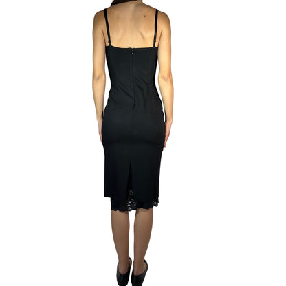Weili Zheng Trapeze Dress Small Black NWT