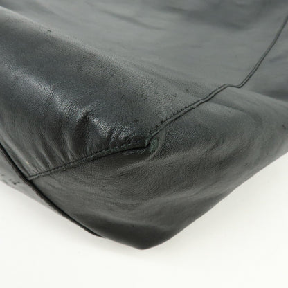 Celine Vertical Cabas Leather, Black, Leather, Tote Bag