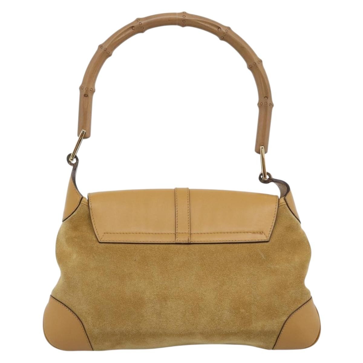 Gucci Bamboo Jackie Suede, Beige, Suede, Handbag