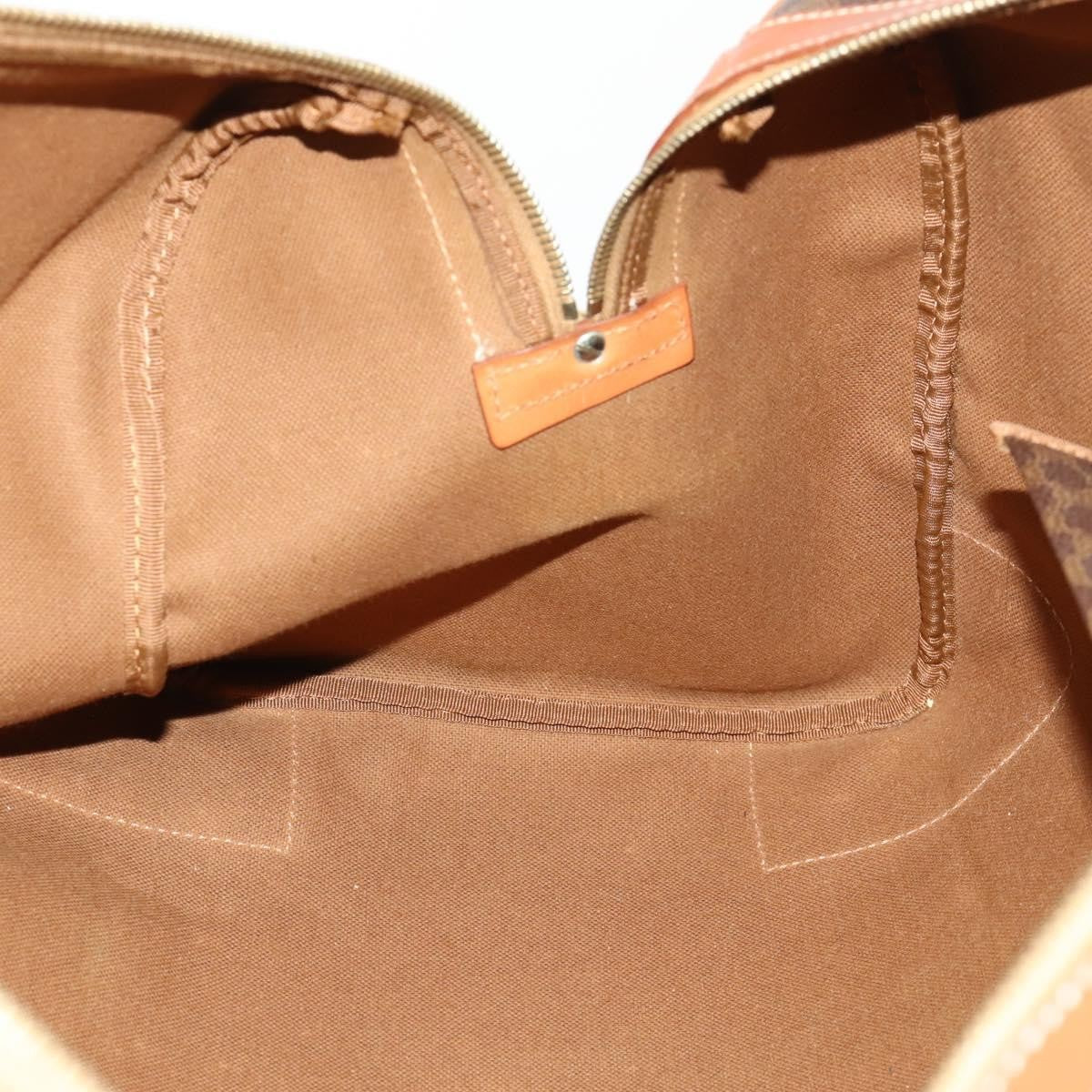Celine Vintage Duffle Canvas and Leather, Brown, Canvas, Travel Bag