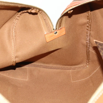 Celine Vintage Duffle Canvas and Leather, Brown, Canvas, Travel Bag