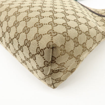 Gucci Web Strap Zip Messenger GG Canvas, Beige, Canvas, Handbag