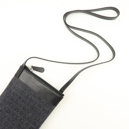 Bvlgari Logomania Canvas with Leather, Black, Denim, Shoulder Bag