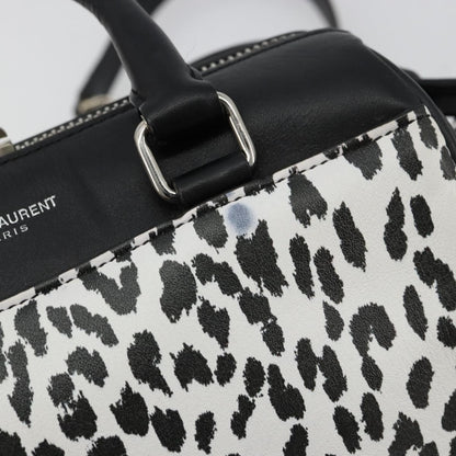 Saint Laurent Classic Baby Duffle Printed Leather, Black, Leather, Handbag