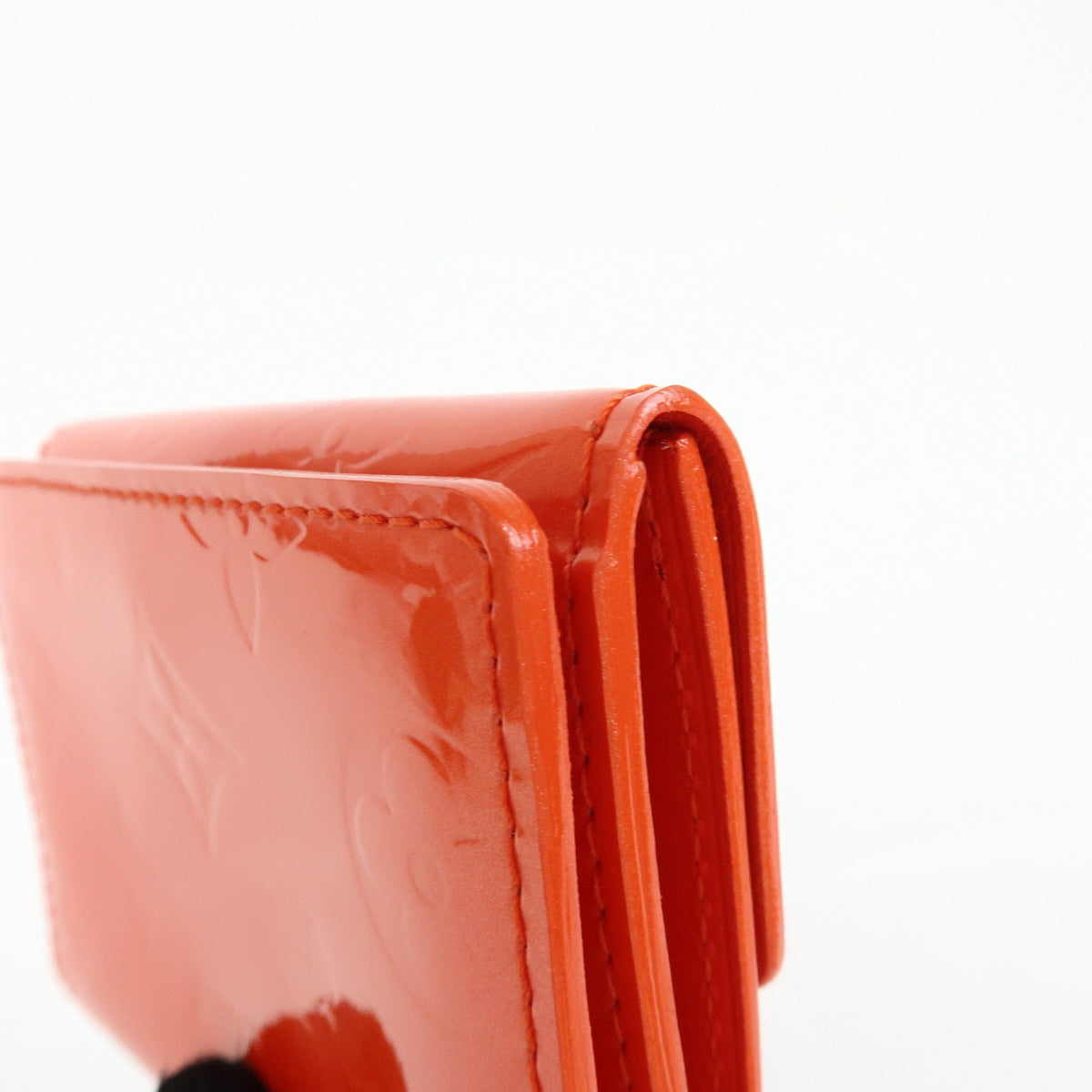 Louis Vuitton Ludlow Vernis, Orange, Leather, Wallet