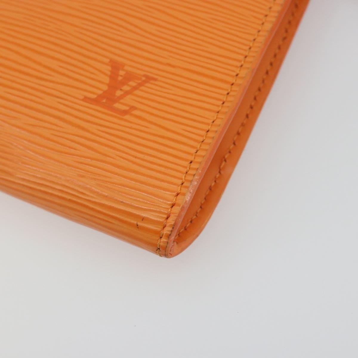 Louis Vuitton Pochette Accessoires Epi, Orange, Leather, Clutch