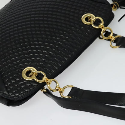 Bally Vintage Quilted leather, Black, Leather, Shoulder Bag