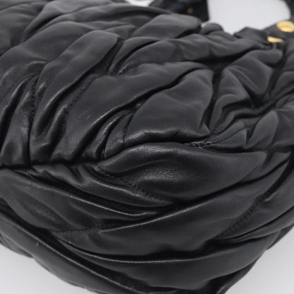 Miu Miu Coffer Convertible Satchel Matelasse Leather, Black, Leather, Handbag