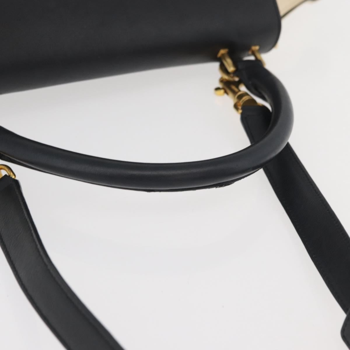 Celine Trapeze Leather with Canvas, Beige, Canvas, Handbag