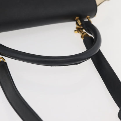 Celine Trapeze Leather with Canvas, Beige, Canvas, Handbag