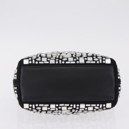 Salvatore Ferragamo Convertible Crystal Embellished Leather, Black, Leather, Tote Bag