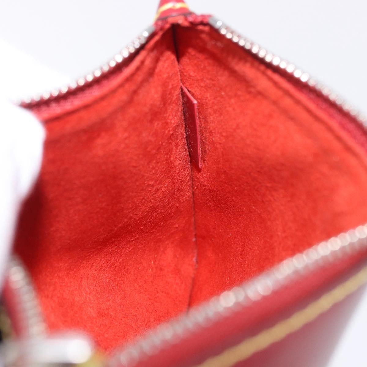Louis Vuitton Neverfull Leather, Red, Leather, Clutch