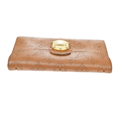 Louis Vuitton Amelia Mahina Leather, Brown, Leather, Wallet
