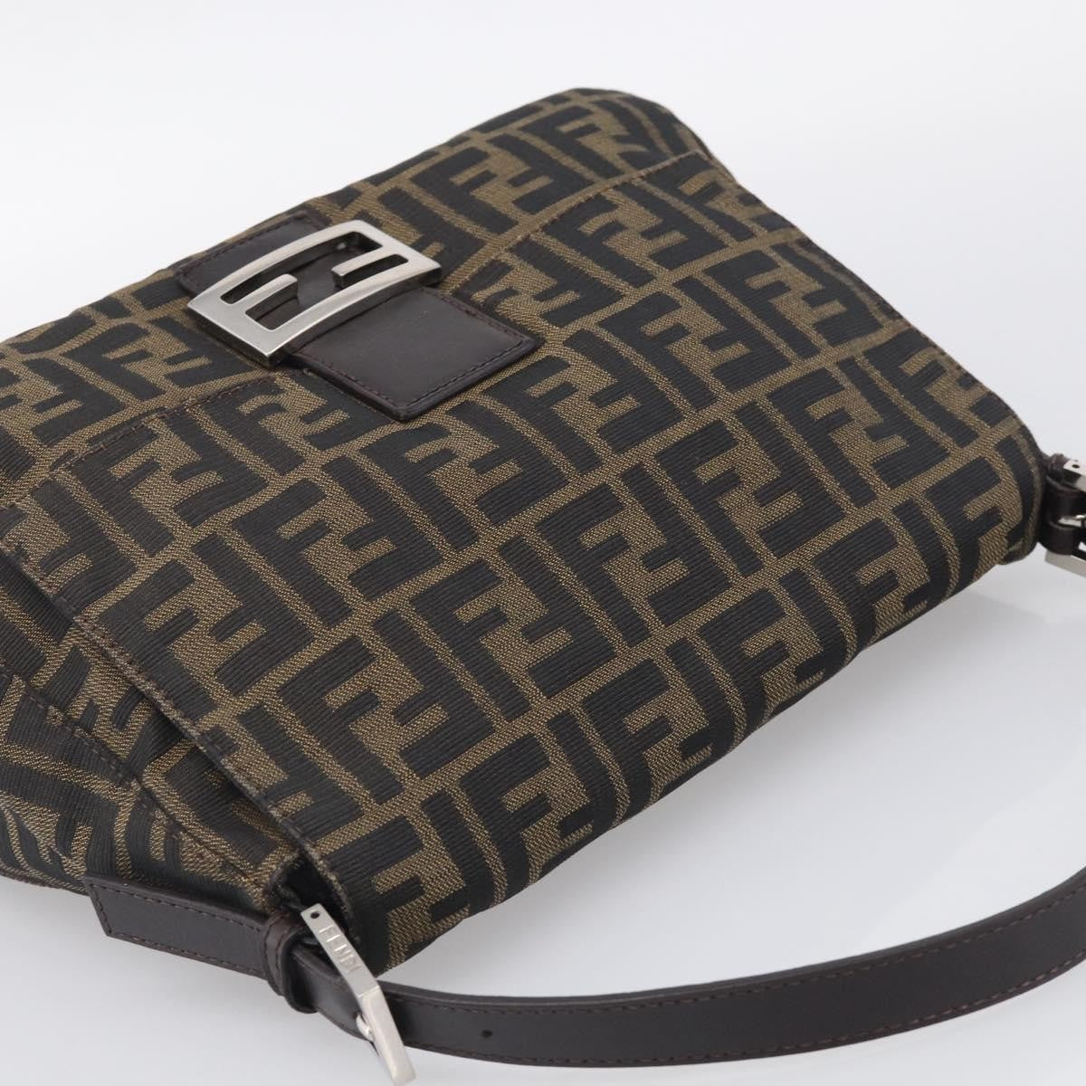 Fendi Mamma Baguette Zucca Jacquard Velvet, Multicolour, Canvas, Shoulder Bag
