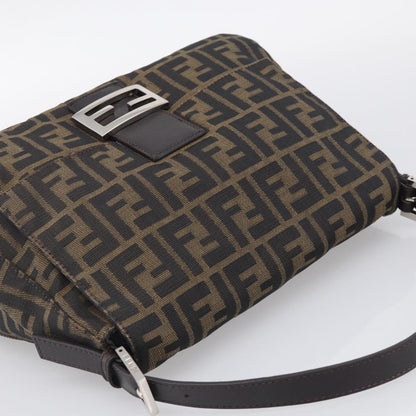 Fendi Mamma Baguette Zucca Jacquard Velvet, Multicolour, Canvas, Shoulder Bag