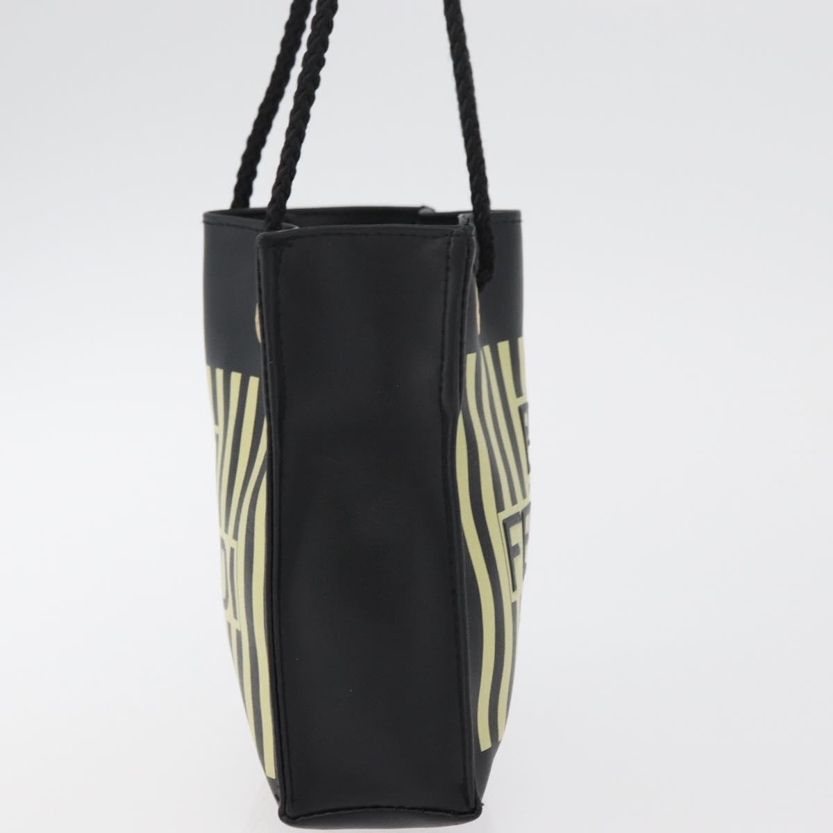 Fendi Fazzuolo Leather, Black, Polyester, Tote Bag
