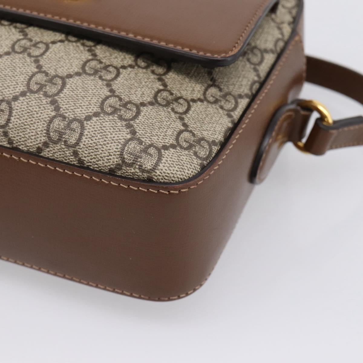 Gucci Horsebit 1955 Flap Pocket Camera GG Coated Canvas and Leather, Beige, Canvas, Shoulder Bag