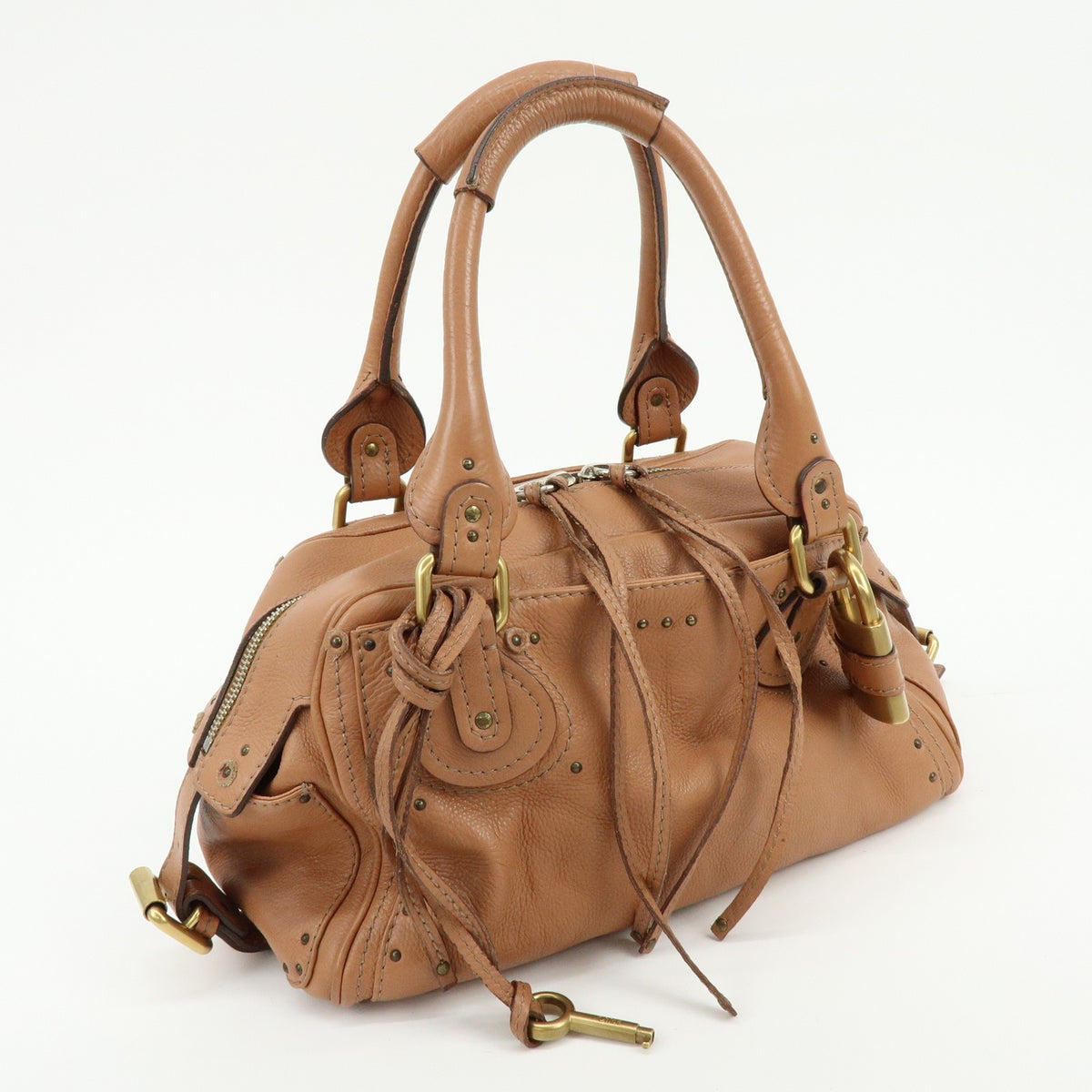 Chloe Paddington Leather, Brown, Leather, Tote Bag