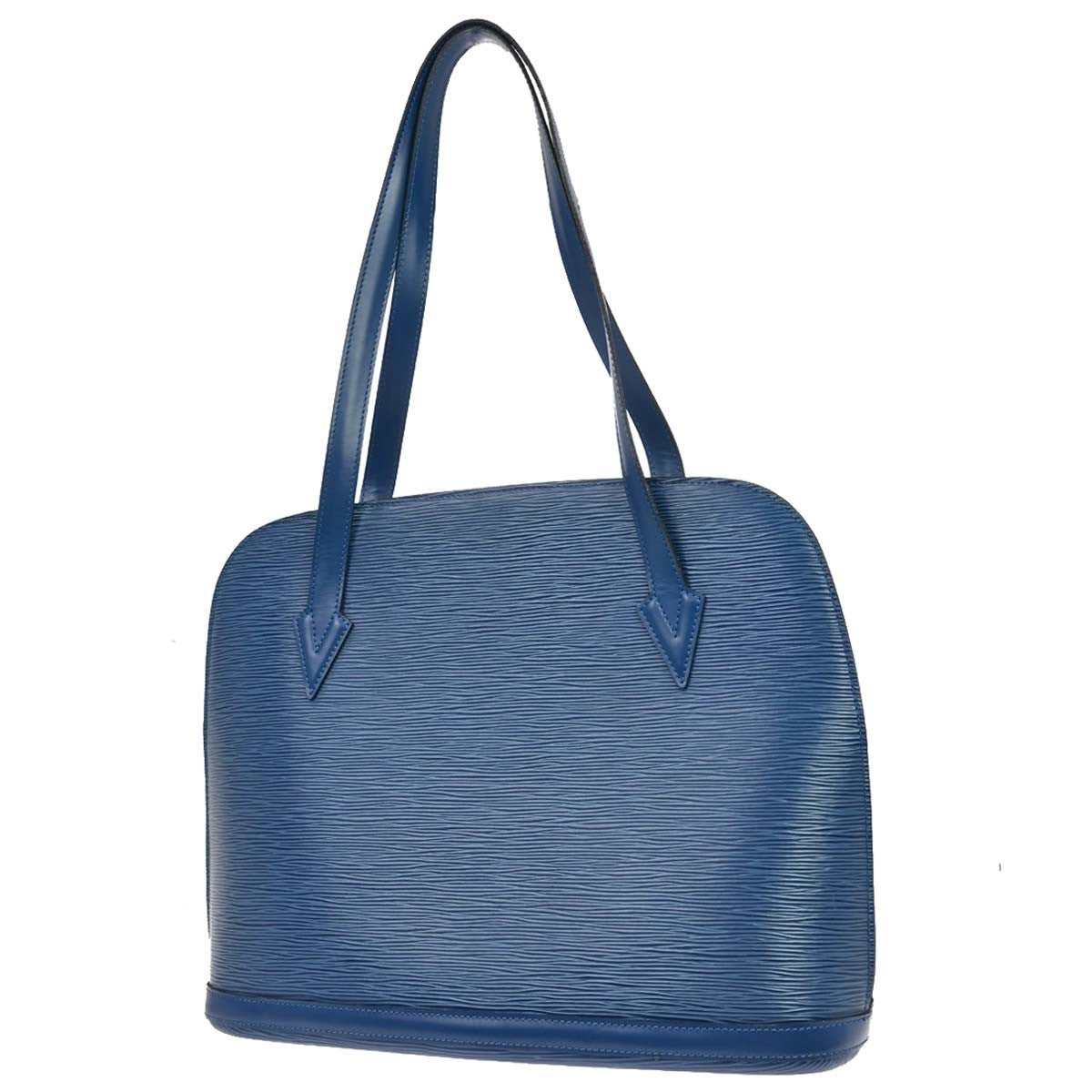 Louis Vuitton Lussac Epi Leather, Blue, Leather, Shoulder Bag