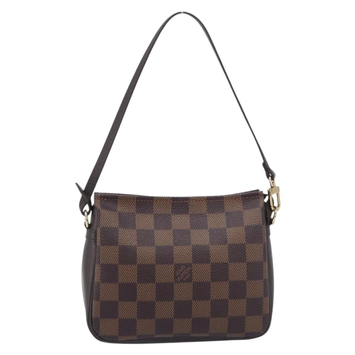 Louis Vuitton Trousse Make Up Damier, Brown, Canvas, Clutch