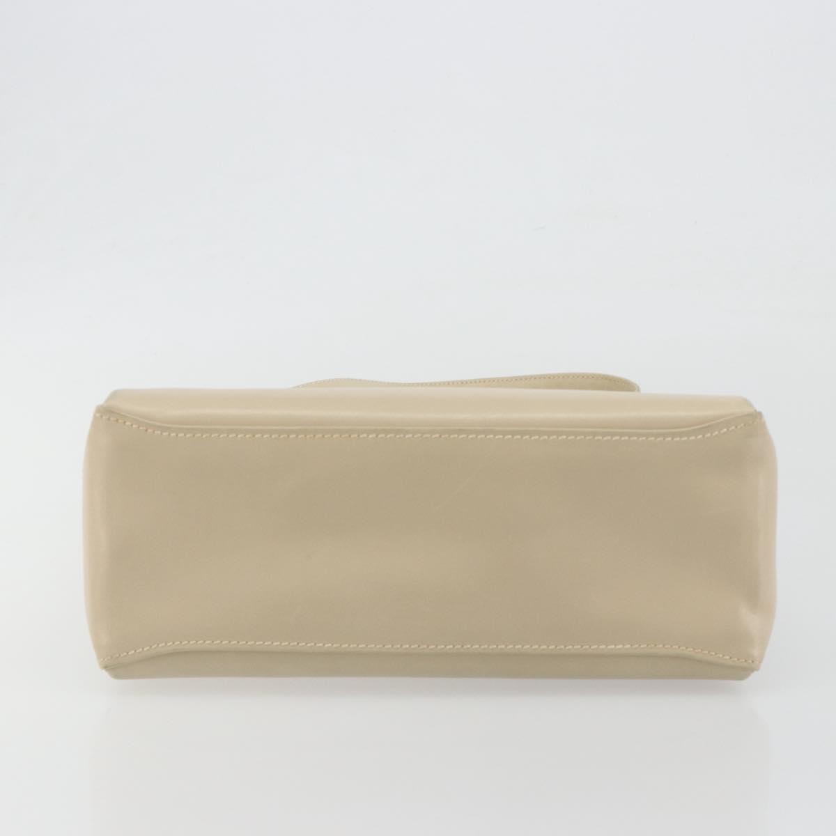 Gucci Vintage Convertible Box Leather, Beige, Leather, Handbag