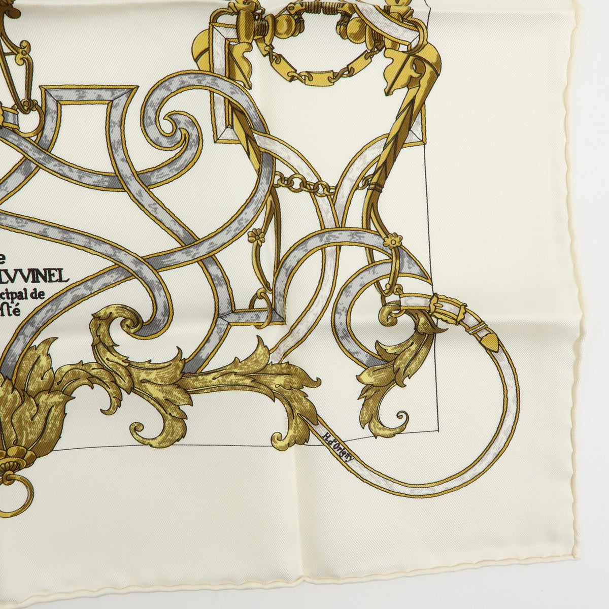 Hermes Carré 40 Silk, White, Silk, Scarf