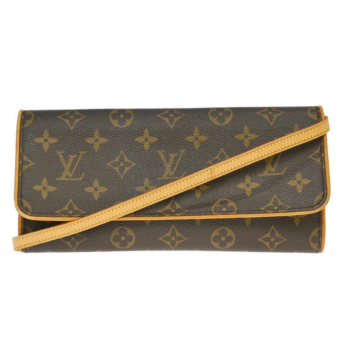 Louis Vuitton Twin Monogram Canvas, Brown, Canvas, Clutch