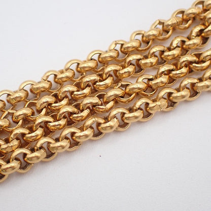 Chanel Vintage CC Heart Pendant Long Metal, Gold, Gold Plated, Necklace