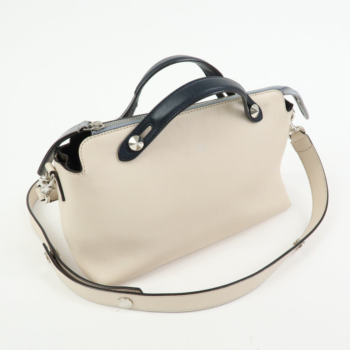 Fendi Selleria By The Way Satchel Leather, Neutral, Leather, Handbag