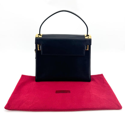 Valentino Garavani My Rockstud Satchel Leather, Black, Leather, Handbag