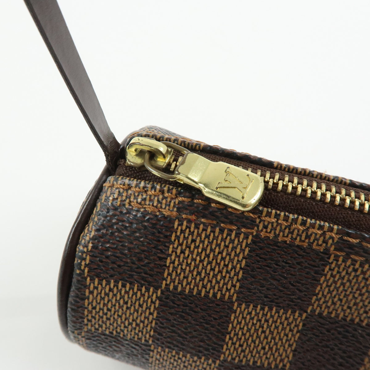 Louis Vuitton Papillon Pochette Damier, Brown, Canvas, Clutch