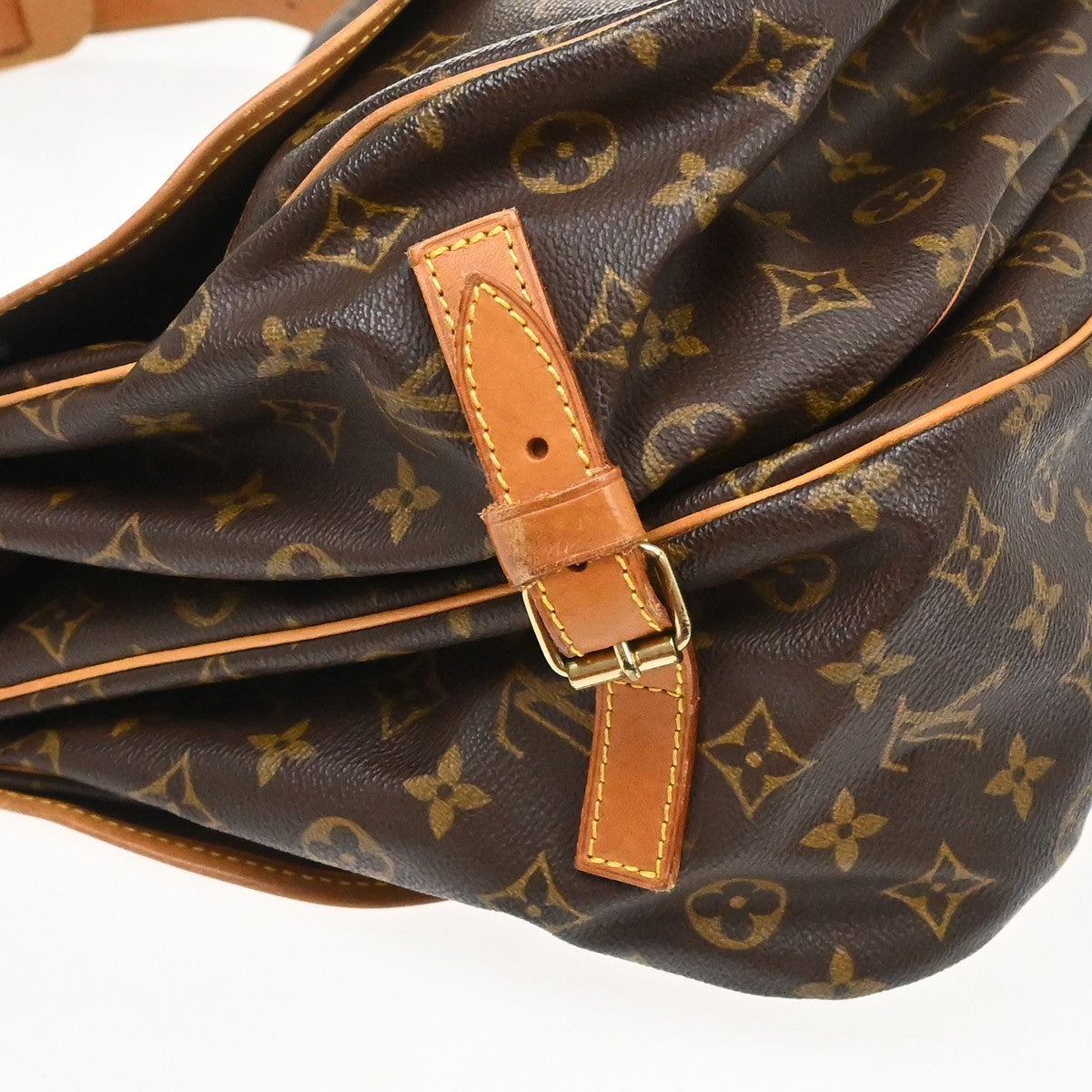 Louis Vuitton Saumur Monogram Canvas, Brown, Canvas, Shoulder Bag