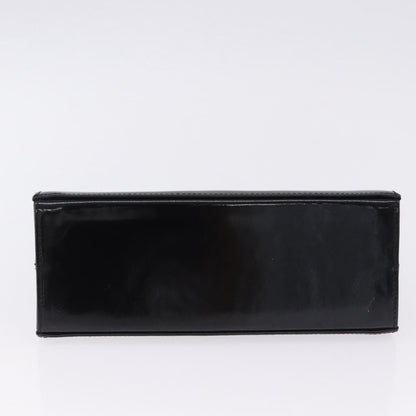 Salvatore Ferragamo Vintage Gancini Chain Patent Leather, Black, Patent Leather, Shoulder Bag