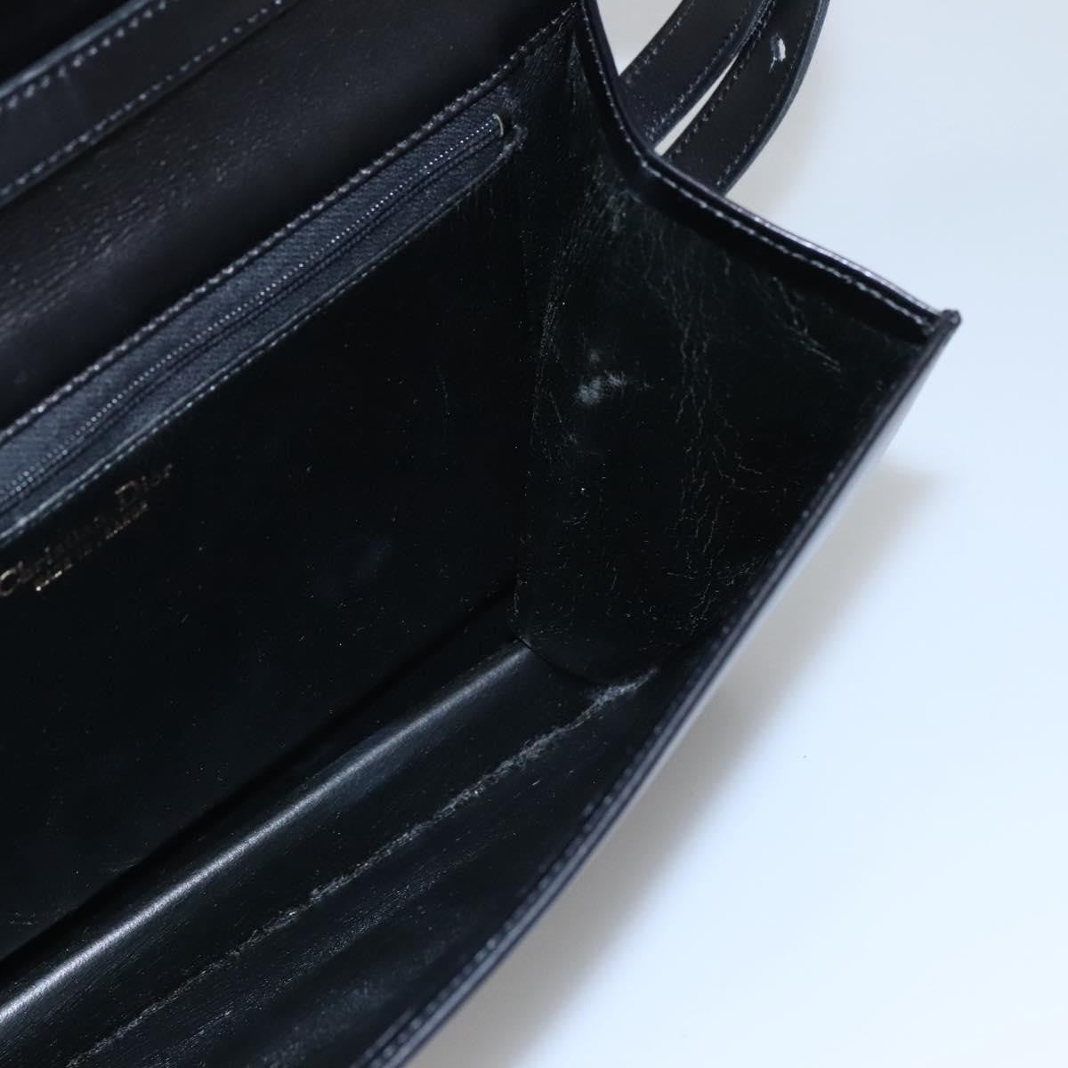 Christian Dior Shoulder Leather, Black, Leather, Shoulder Bag