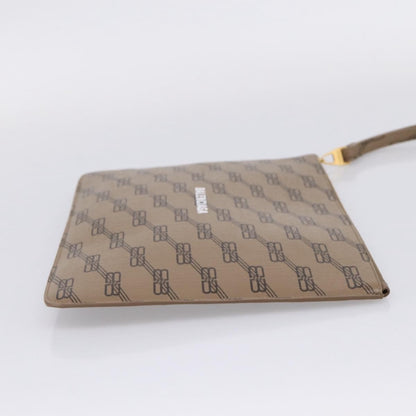 Balenciaga Signature Pouch Monogram PVC Leather, Beige, PVC, Clutch