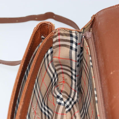 Burberry Flap Shoulder Leather, Brown, Leather, Shoulder Bag