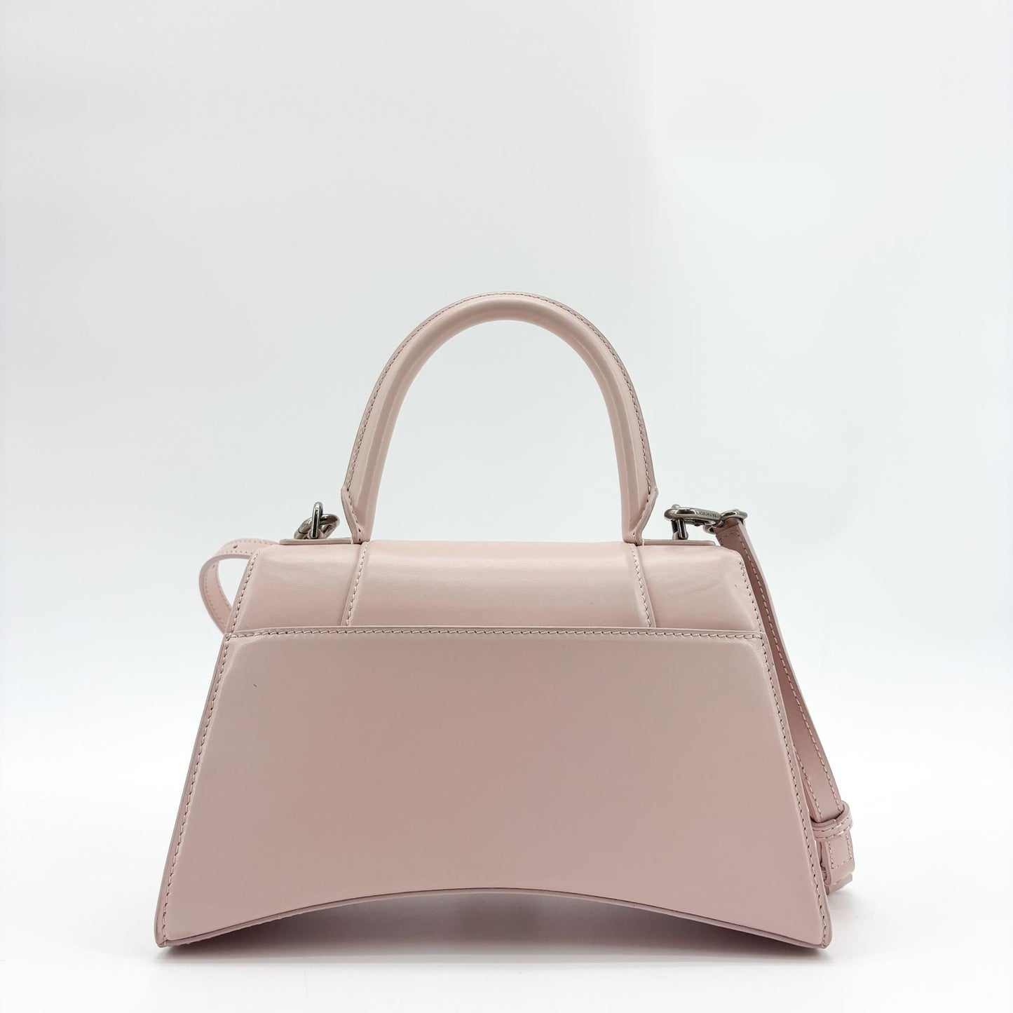 Balenciaga Hourglass Top Handle Leather, Pink, Leather, Handbag
