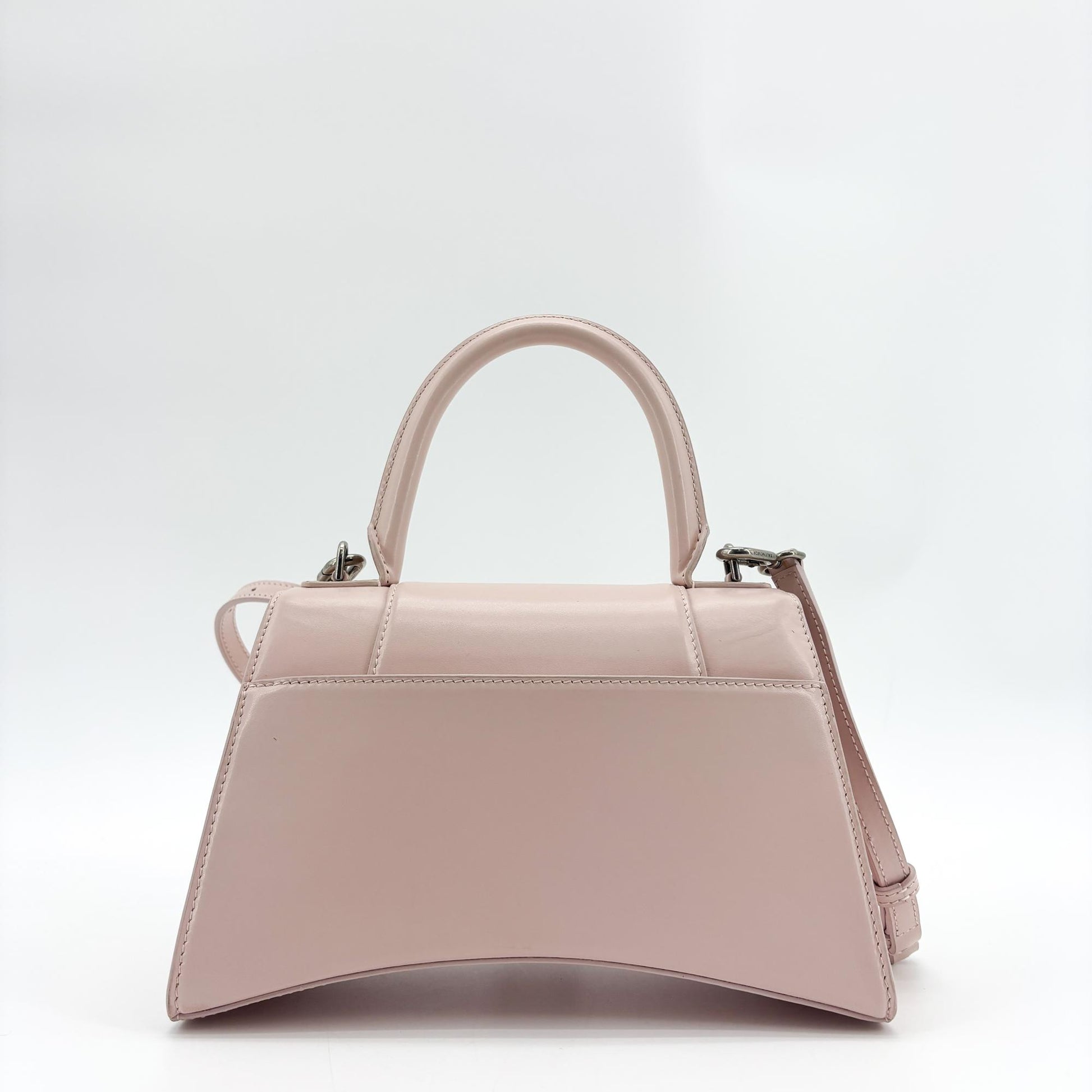 Balenciaga Hourglass Top Handle Leather, Pink, Leather, Handbag