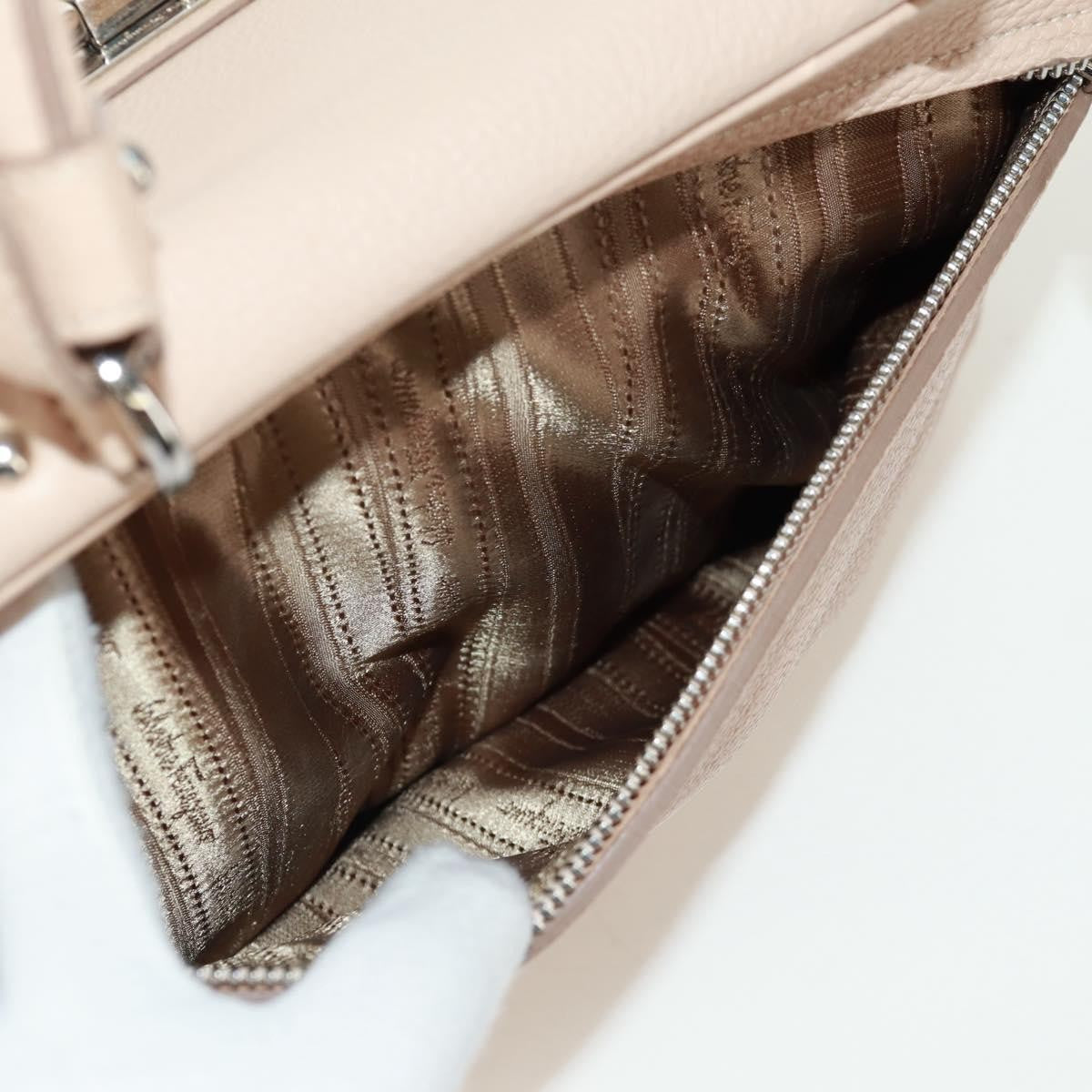 Salvatore Ferragamo Sofia Satchel Grainy Leather, Beige, Leather, Handbag